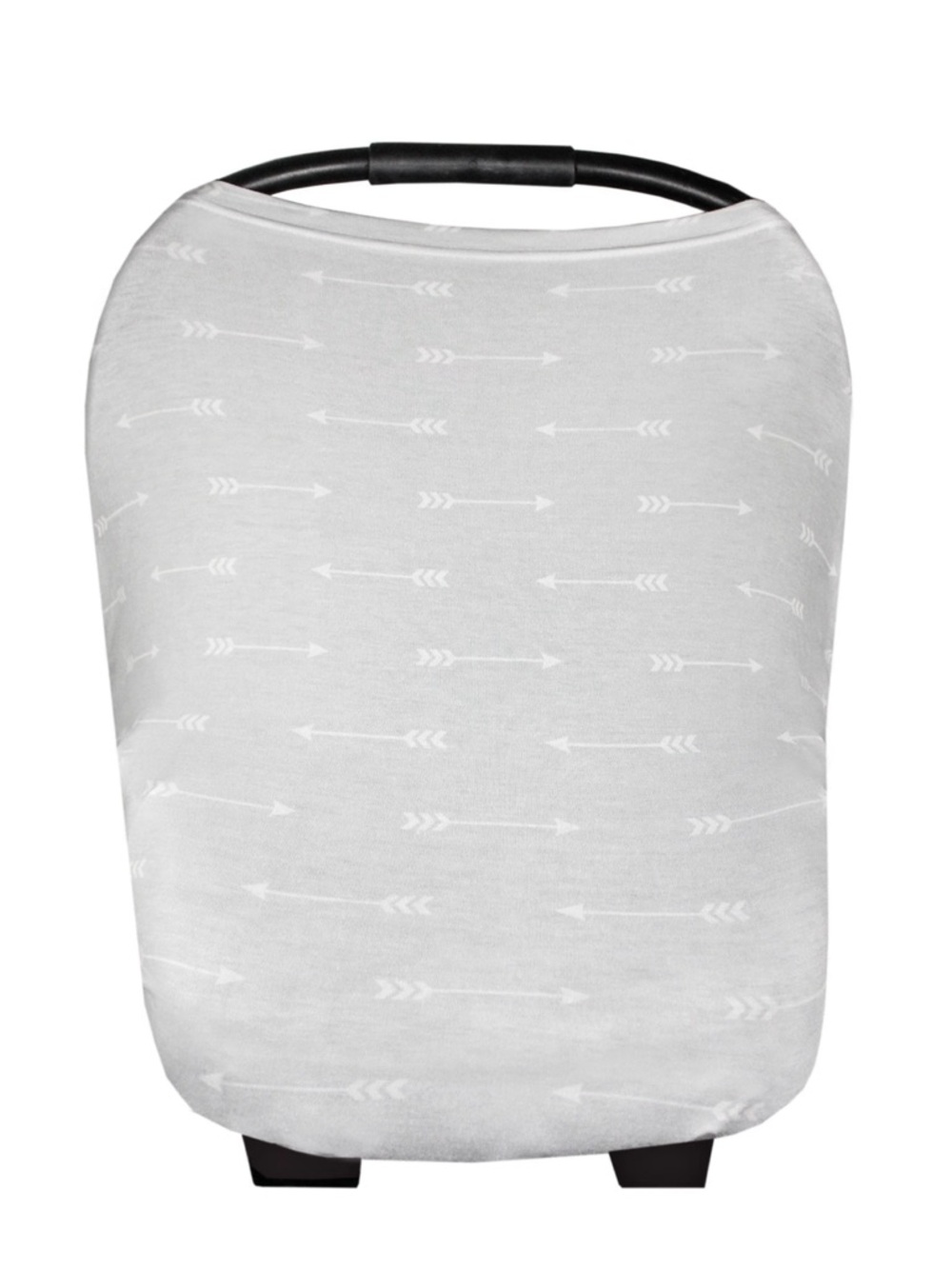 Copper Pearl Multi-Use Nursing Car Seat Sun Stroller Cover Gray White Arrows